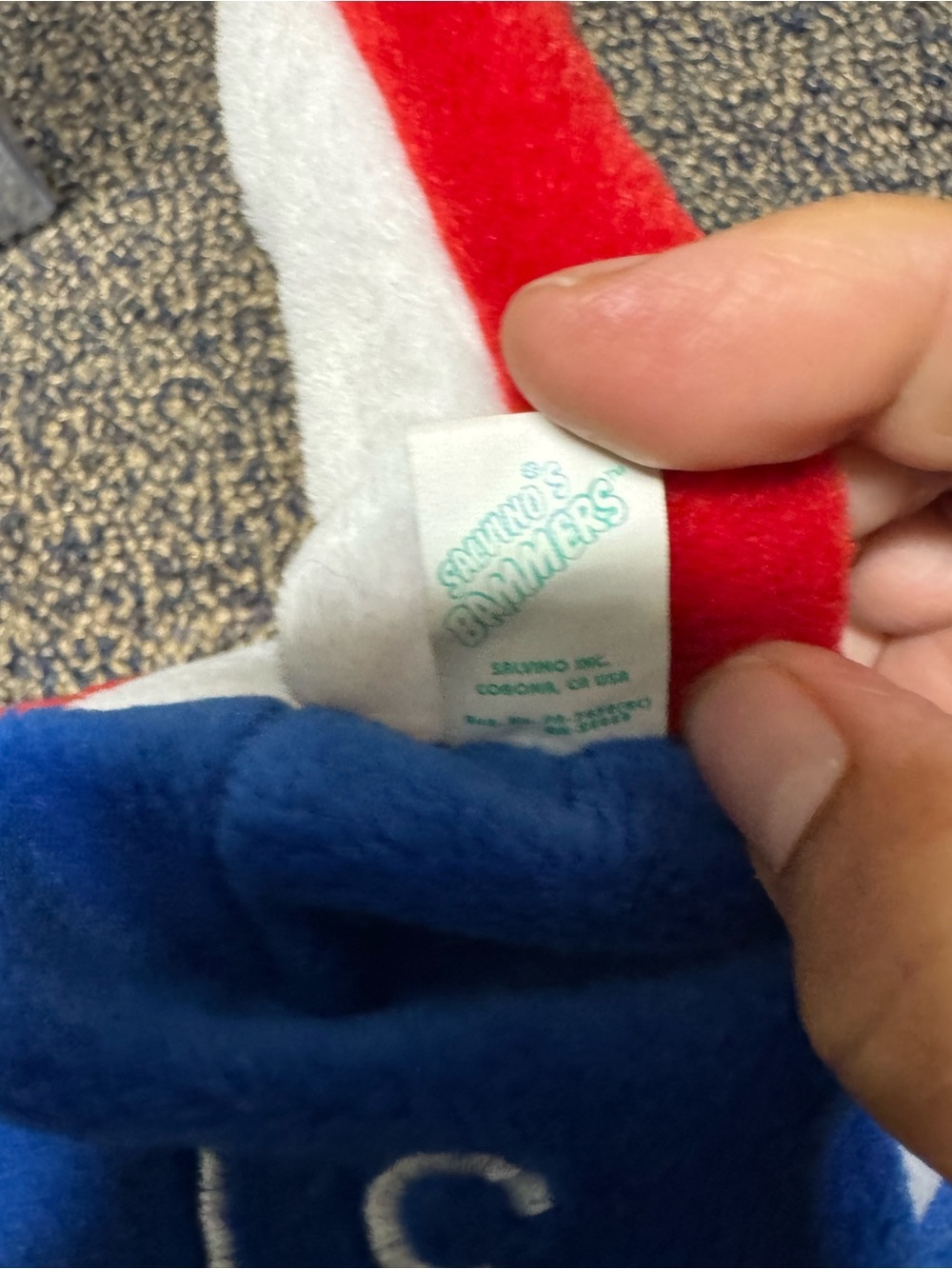 💙Vintage💙 Salvino's Bammers 4th of July Mike Piazza #31 Beanbag Plush Bear - Picture 7 of 9